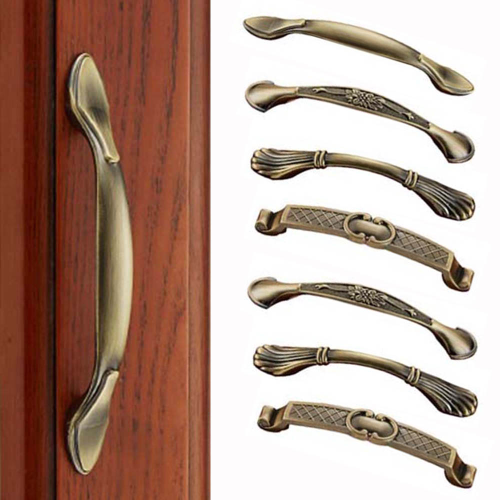 Furniture Hardware Knobs - Vintage Bronze Wardrobe Dresser Cabinet Pull