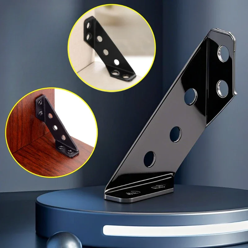 Furniture Hardware Connectors - Black multifunctional corner bracket fastener furniture