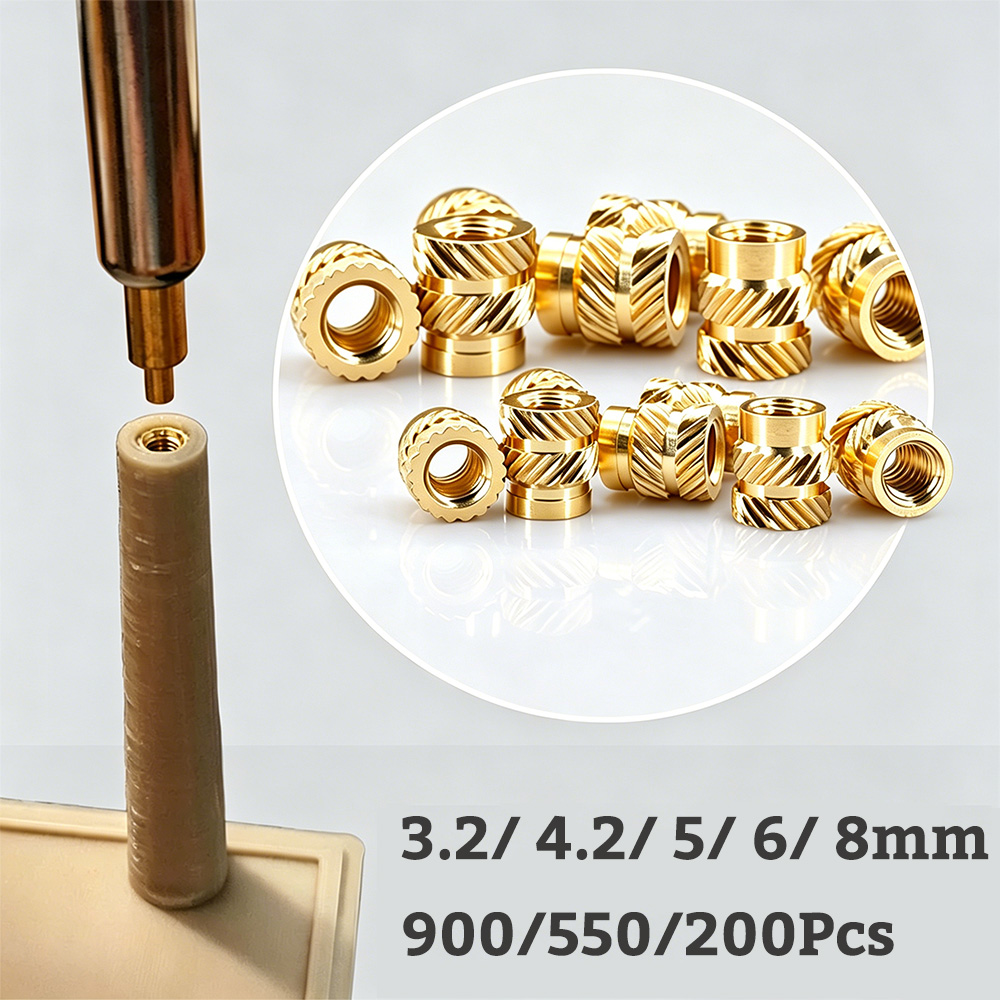 1/4-20 UNC Brass Knurled Nuts  - Furniture Hardware Threaded Inserts recension och pris