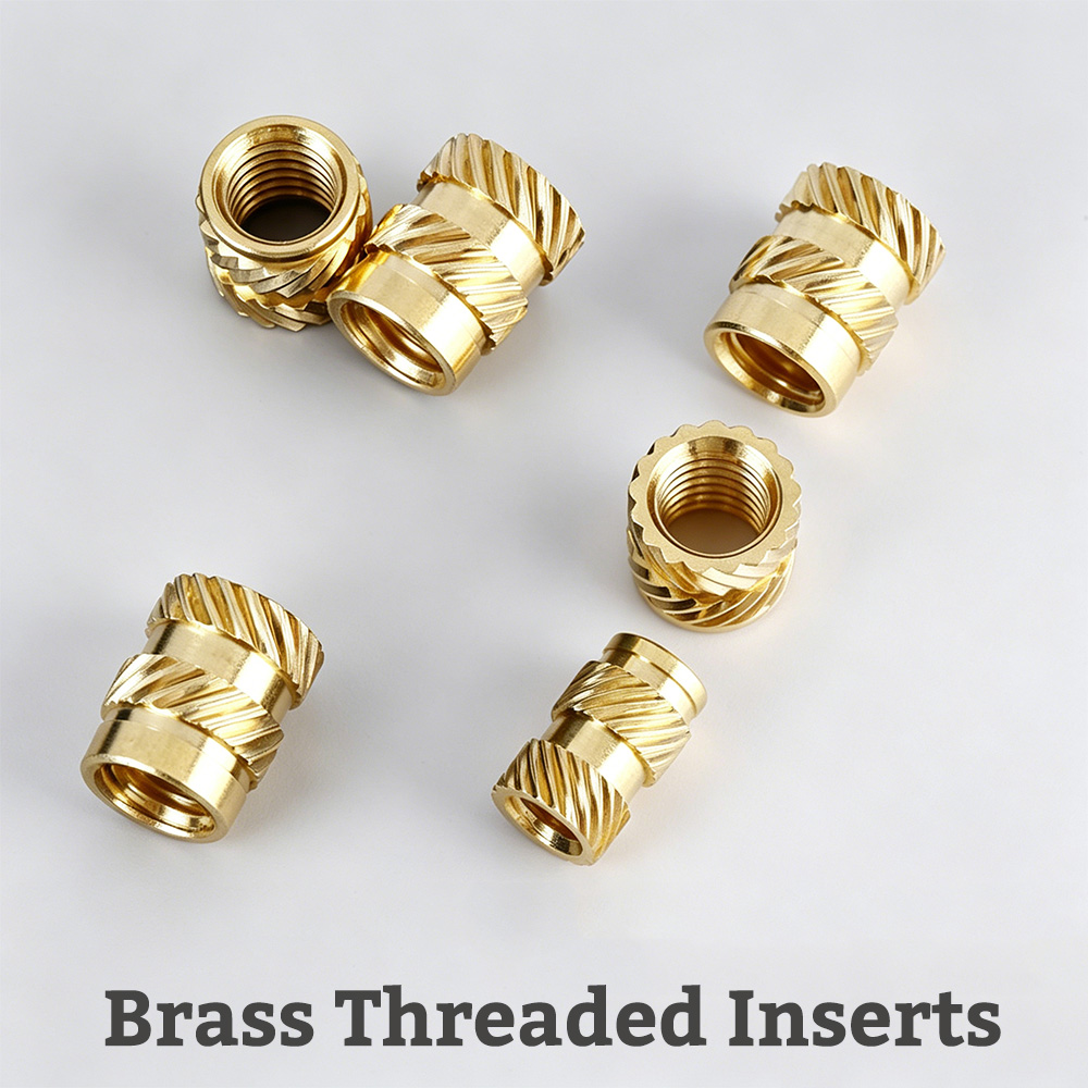 1/4-20 UNC Brass Knurled Nuts  - Furniture Hardware Threaded Inserts recension och pris