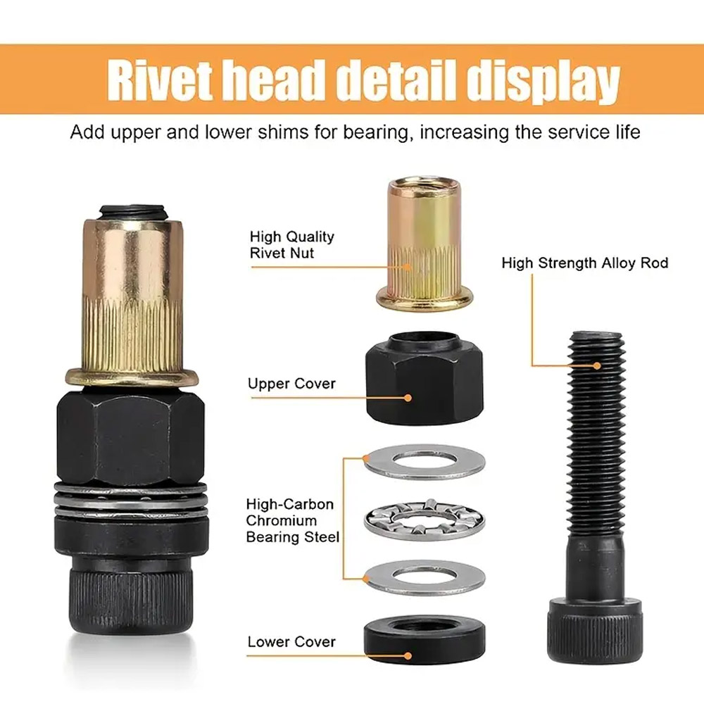 Carbon steel rivet nut set Slo - Furniture Hardware Screws recension och pris