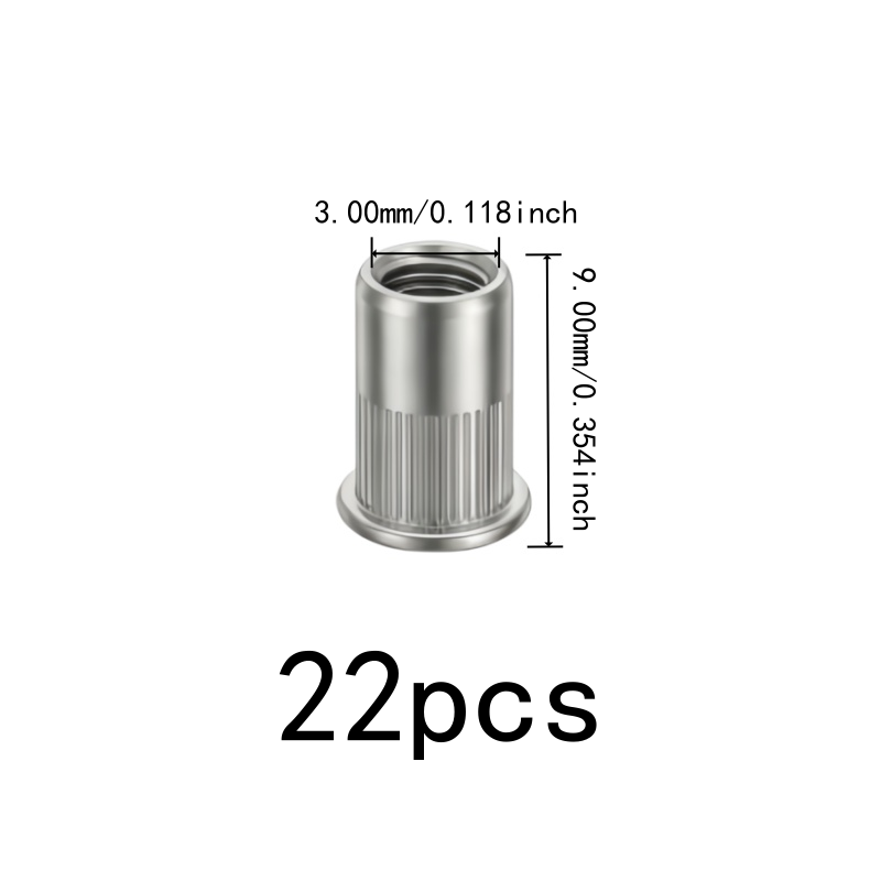 22 pcs M3 Threaded Insert Nuts - Furniture Hardware Threaded Inserts recension och pris