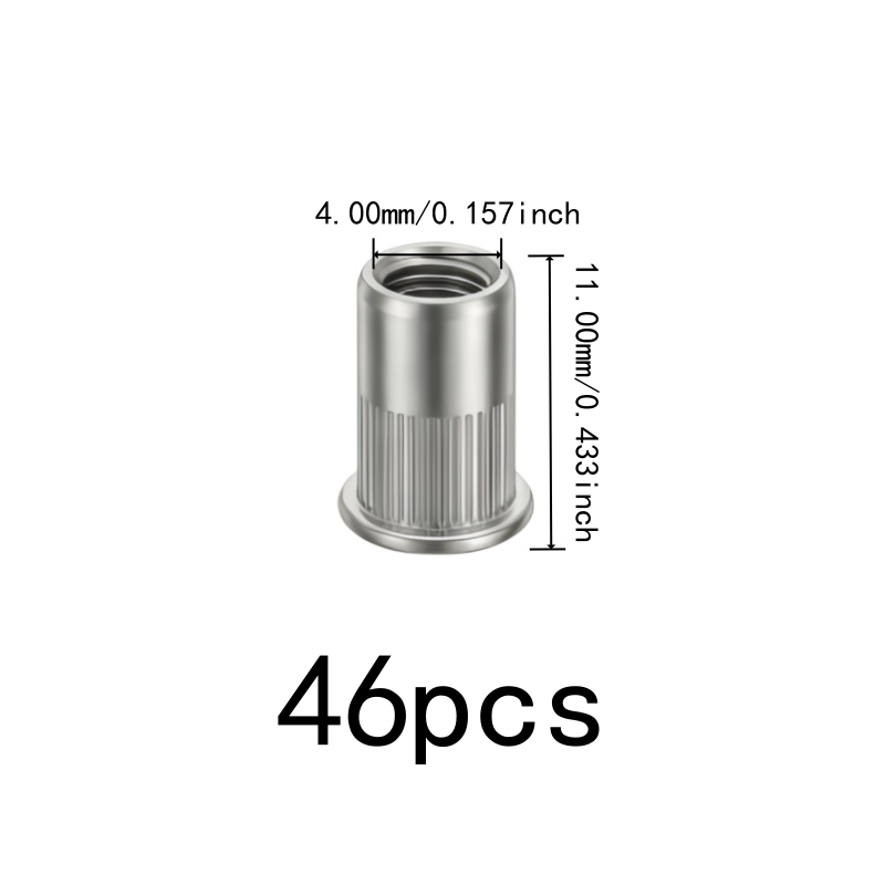 46 pcs M4 Threaded Insert Nuts - Furniture Hardware Threaded Inserts recension och pris