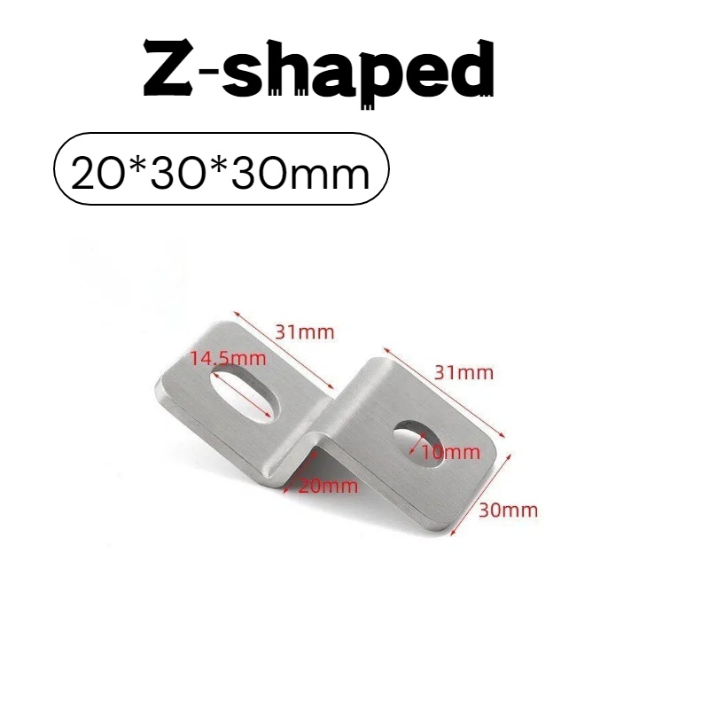 3mm Thick Stainless‑Steel Z‑Sh - Furniture Hardware Connectors recension och pris