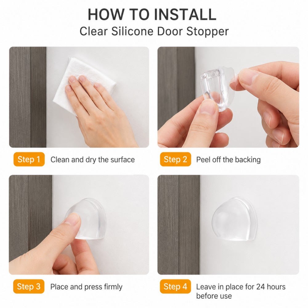 Transparent Silicone Doorstop  - Furniture Hardware Factory recension och pris