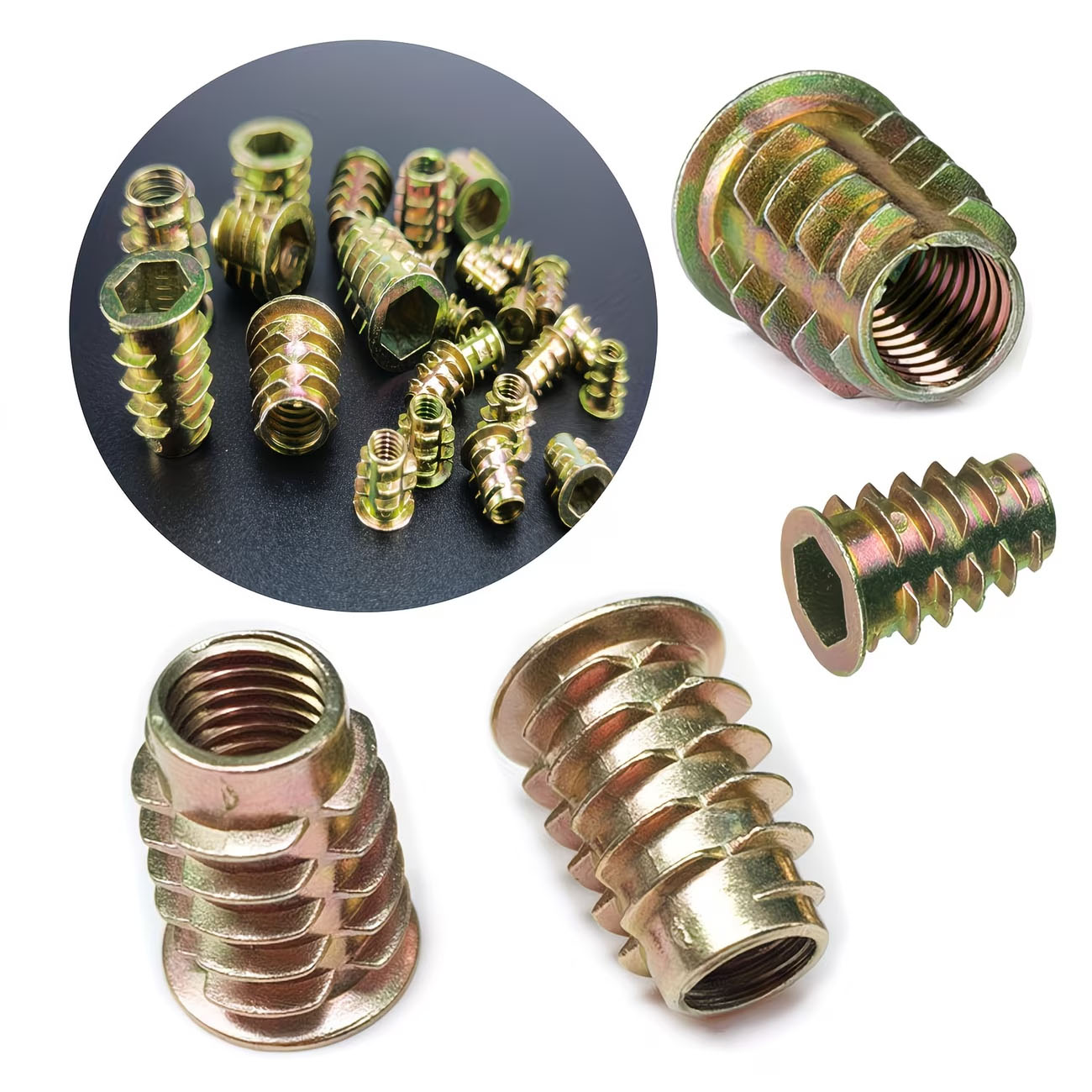 70pcs Threaded Insert Nut E-nu - Furniture Hardware Threaded Inserts recension och pris
