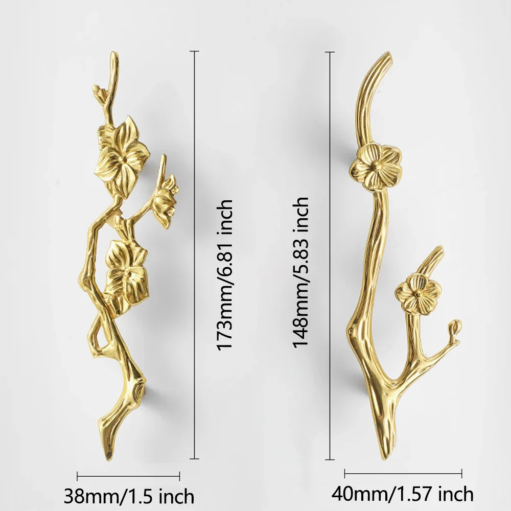 Flower Branch Brass Cabinet Do - Unique Furniture Hardware Pulls recension och pris