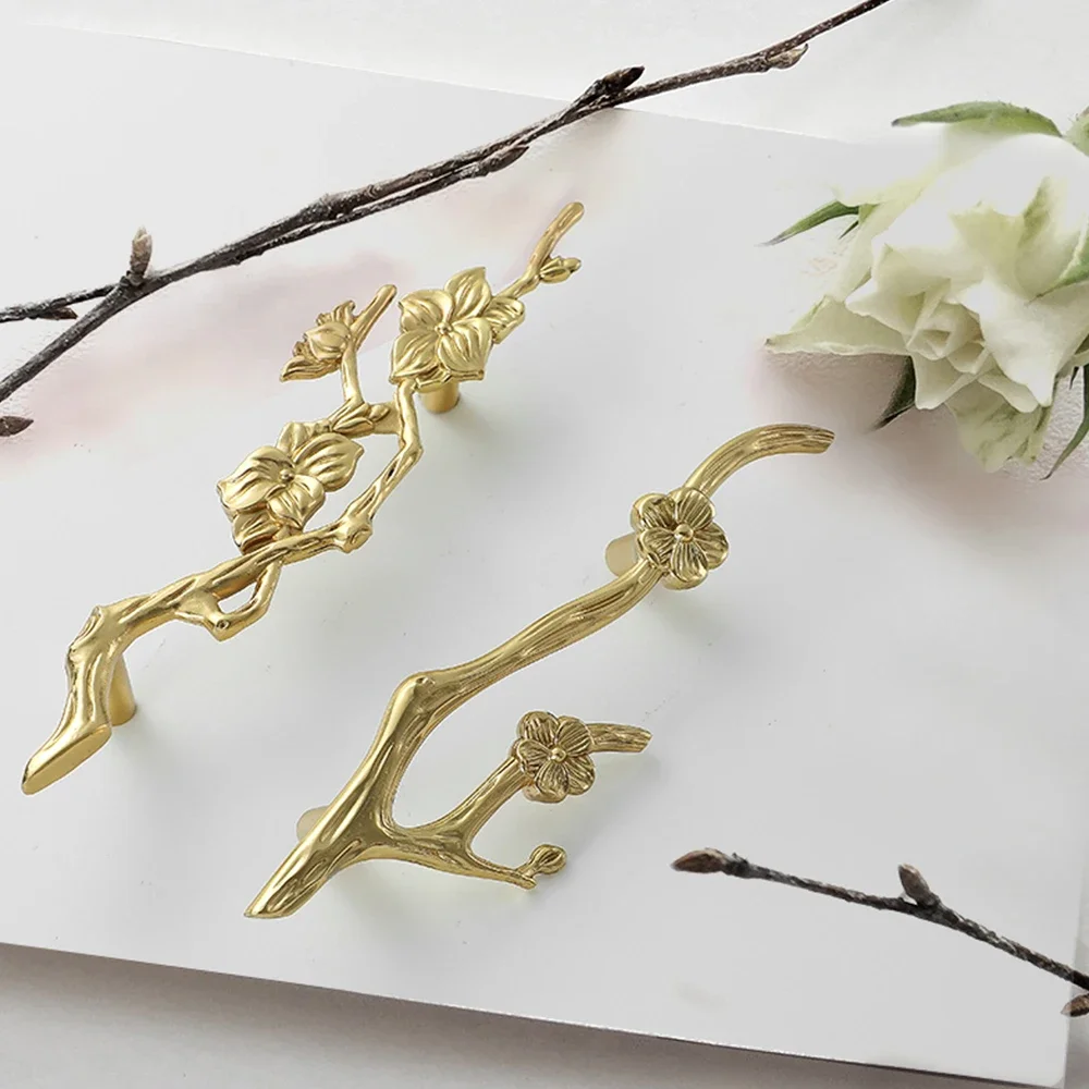 Flower Branch Brass Cabinet Do - Unique Furniture Hardware Pulls recension och pris