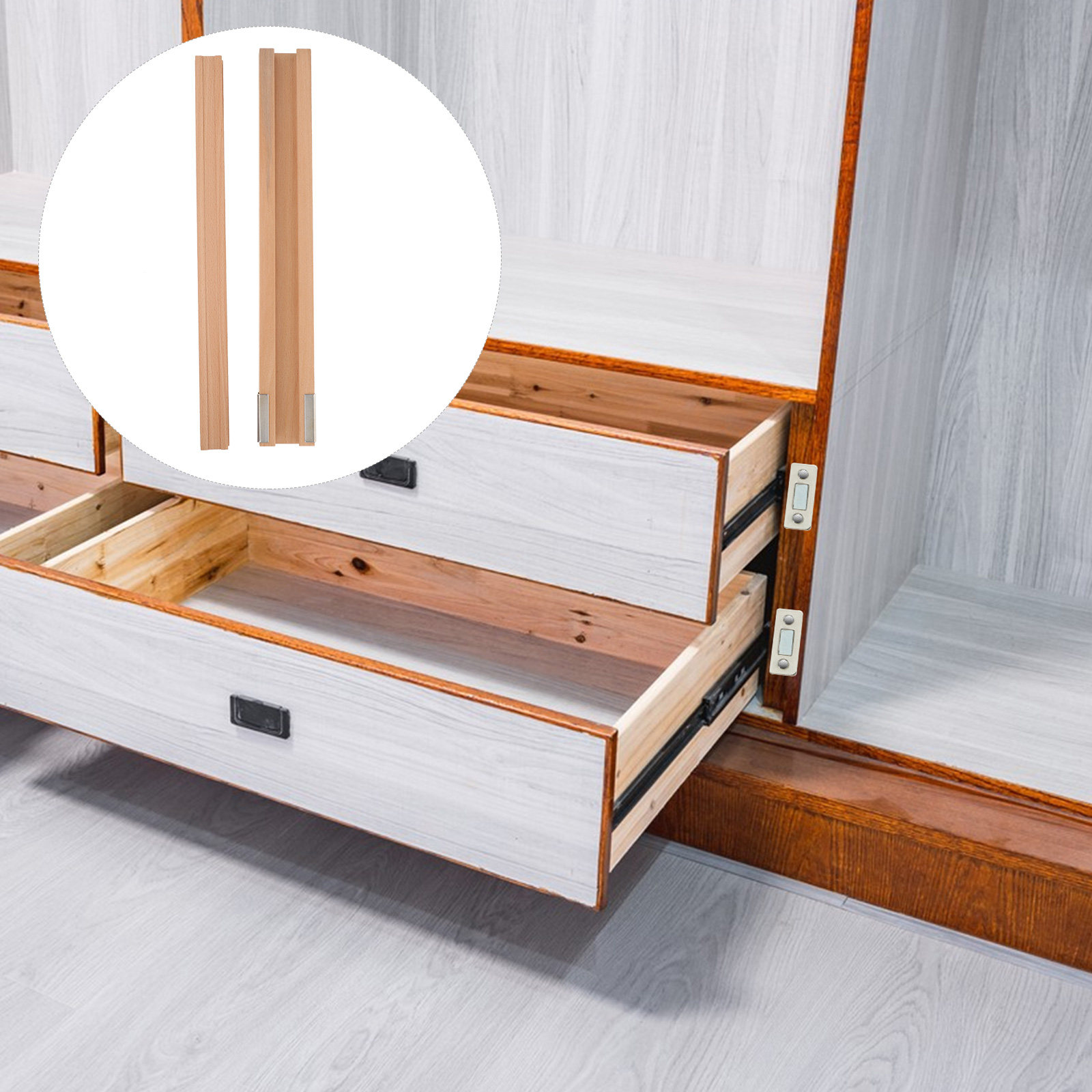 1Set Drawer Slide Wooden Cabin - Furniture Hardware Lowes recension och pris