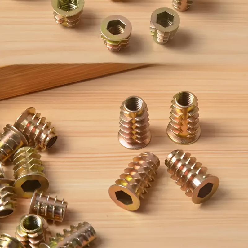 100Pcs Galvanized Alloy Thread - Furniture Hardware Threaded Inserts recension och pris