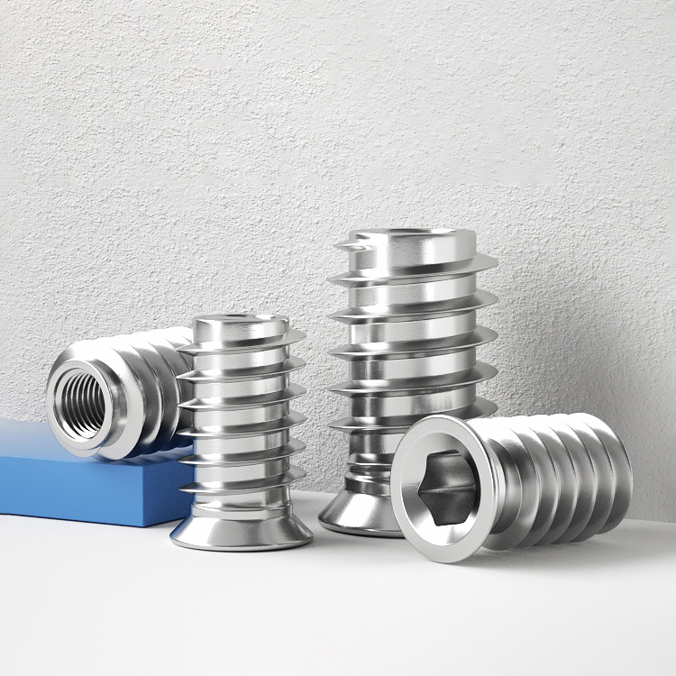 304 Stainless Steel Hex Socket - Furniture Hardware Threaded Inserts recension och pris