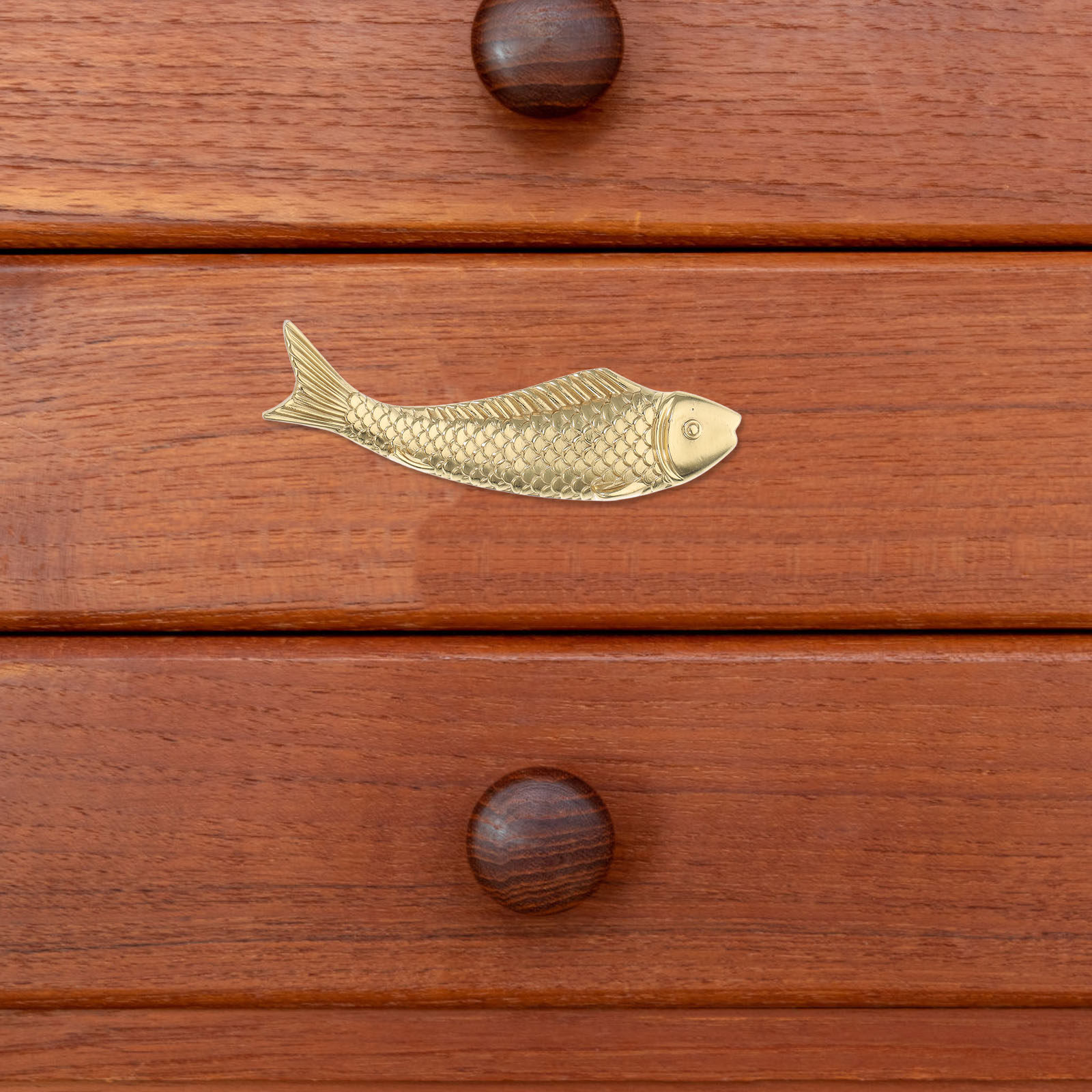 Brass Fish Cabinet Handles Dra - Unique Furniture Hardware Pulls recension och pris