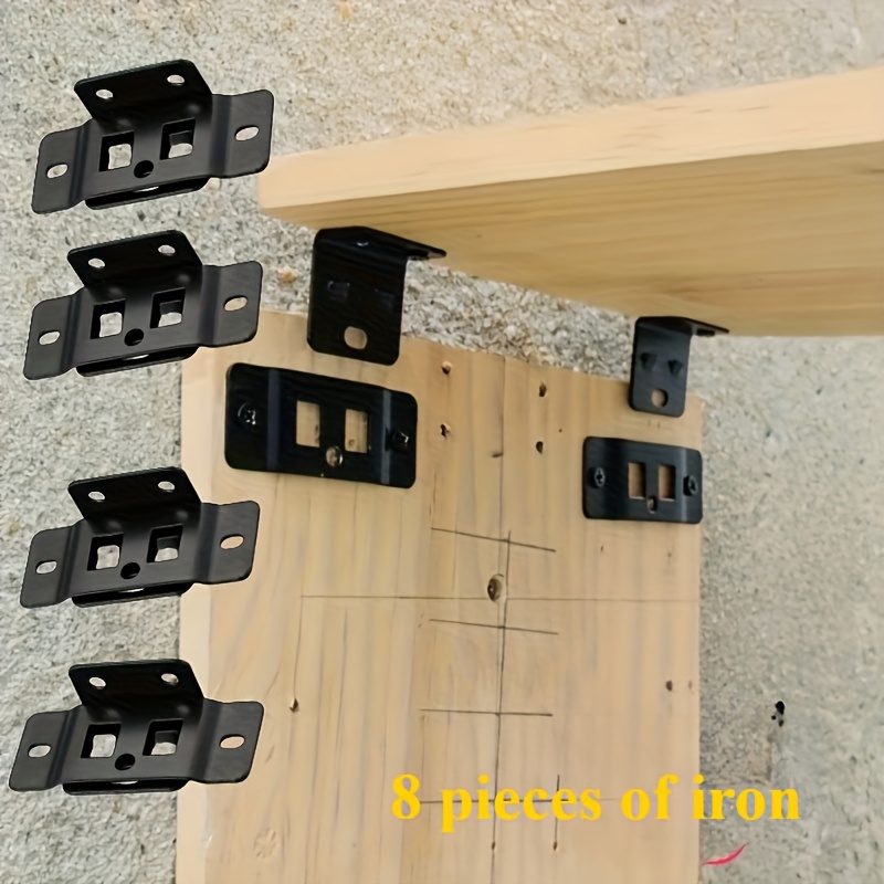 4 Sets 2-in-1 Metal Fixing Cli - Furniture Hardware Connectors recension och pris
